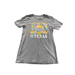 Things She Loves Gray Short Sleeve Texas  Graphic T-Shirt Women's Size Small
